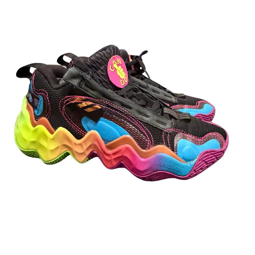 Colorful Womens Adidas womens basketball sneakers shoes sz 7 LV Aces Multicolor